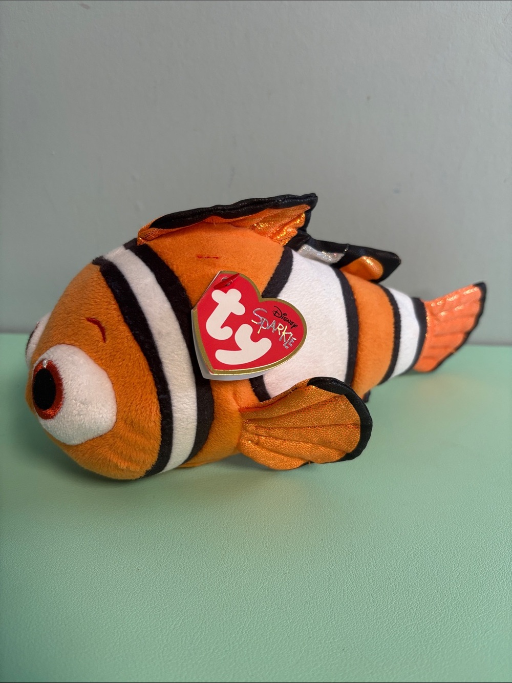Disney Ty Sparkle Beanie Babies Nemo Plush Stuffed Animal, Kids Plush Toy